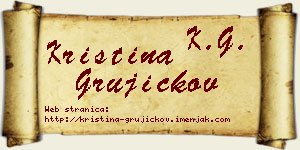 Kristina Grujičkov vizit kartica